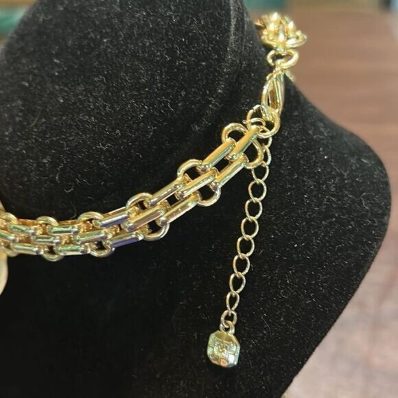 Monet Gold Tone Chain Link Necklace - Picture 3 of 7